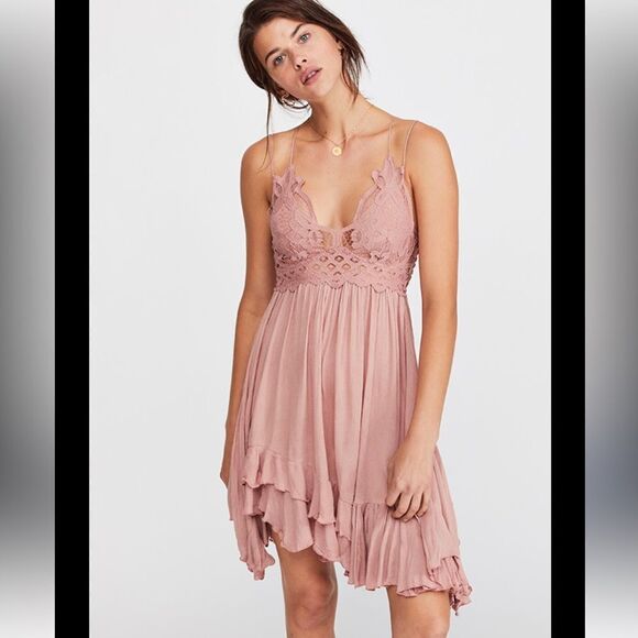NWT Free People Adella Rose Slip dress - Picture 1 of 5